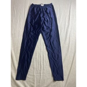 Vintage 90s Hanes Her Way Blue Womens Size L Futuristic Ankle Leggings USA Made